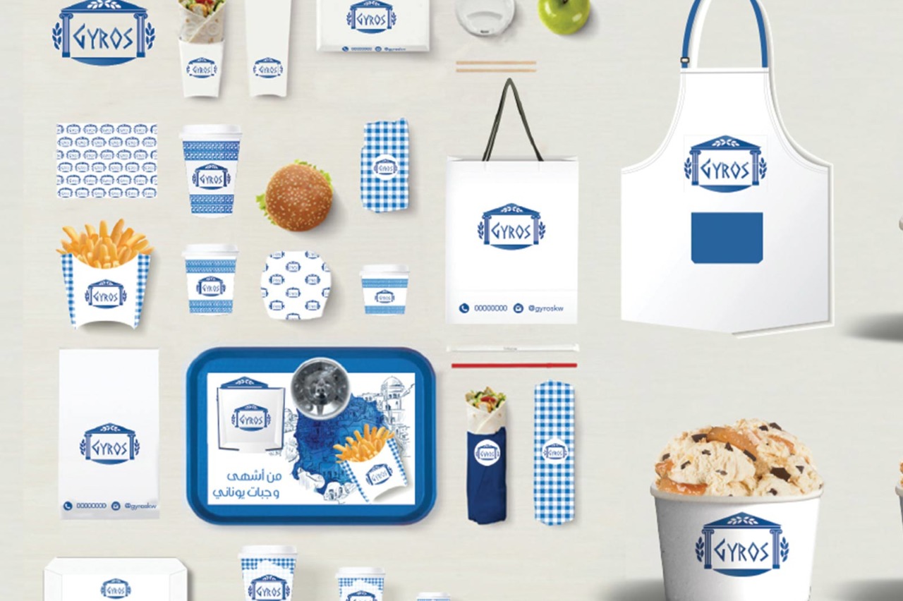 Branding and printing of Gyros Kuwait branding